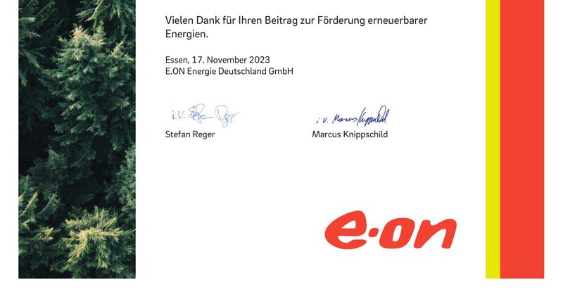 Renewable energies certificate Renewable energies certificate